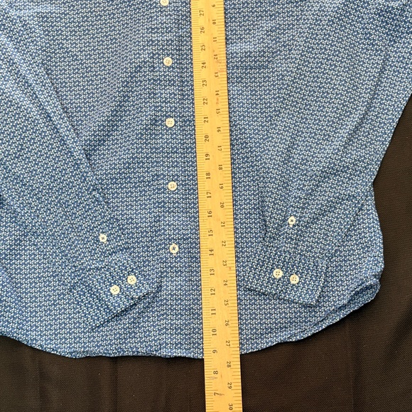 Cinch Blue Micro-Pattern Button-Down Shirt - Picture 6 of 9
